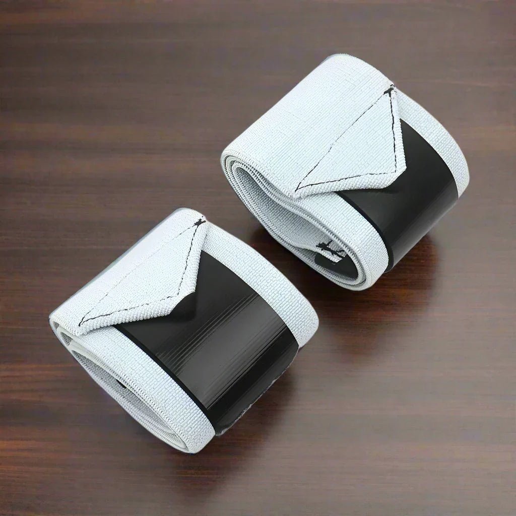 Protege Poignet - WeightLiftingWristWraps™ - Blanc - Musculation boutique
