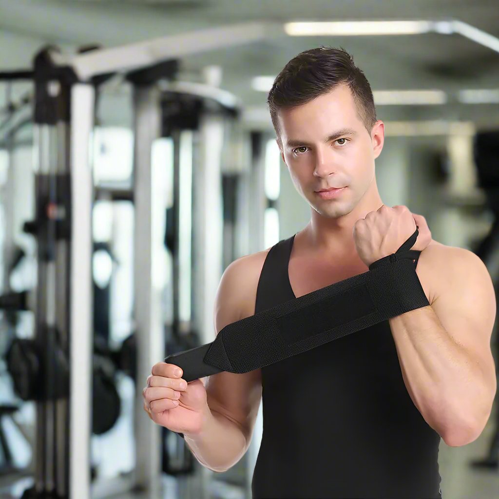 Protege Poignet - WeightLiftingWristWraps™ - Noir - Musculation boutique