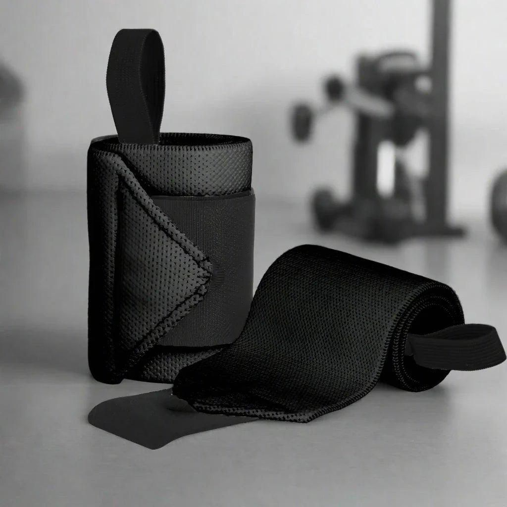 Protege Poignet - WeightLiftingWristWraps™ - Noir - Musculation boutique